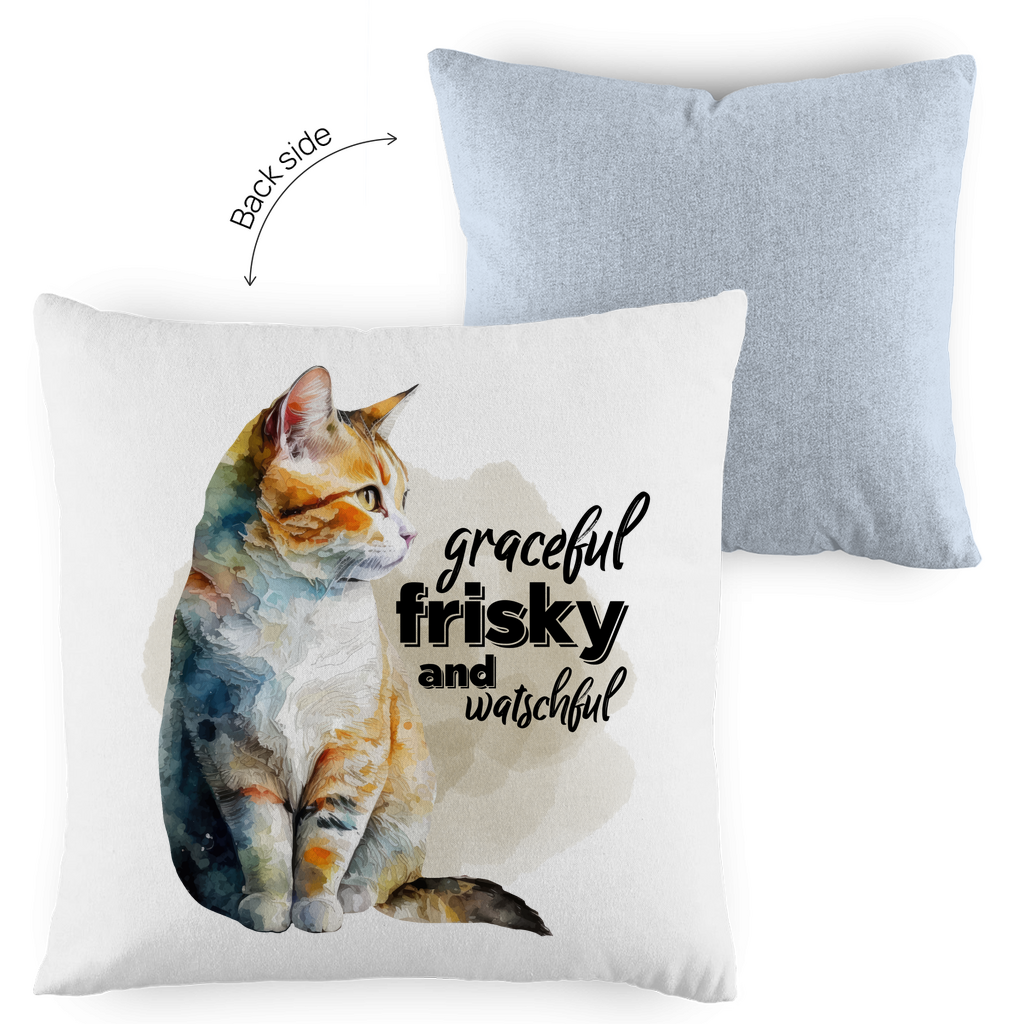 Kopfkissen zweifarbig Katze