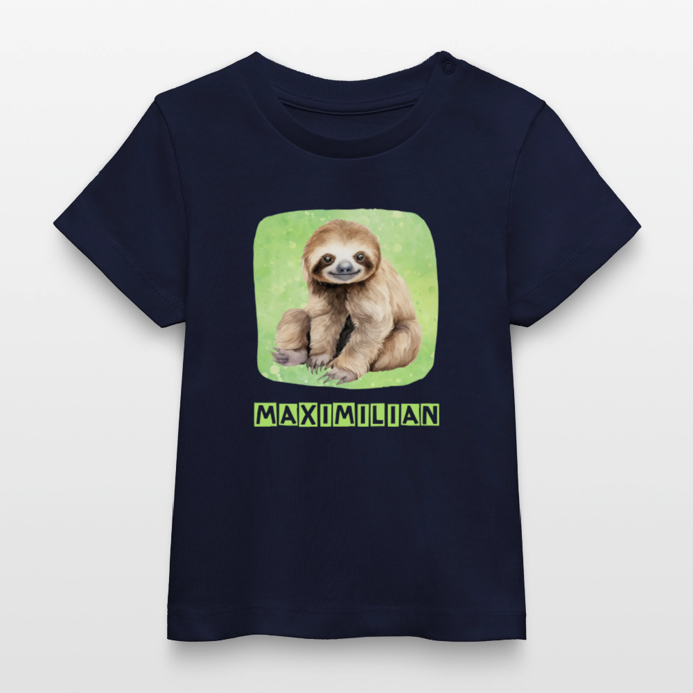 Bio-T-Shirt BABY Faultier - Navy