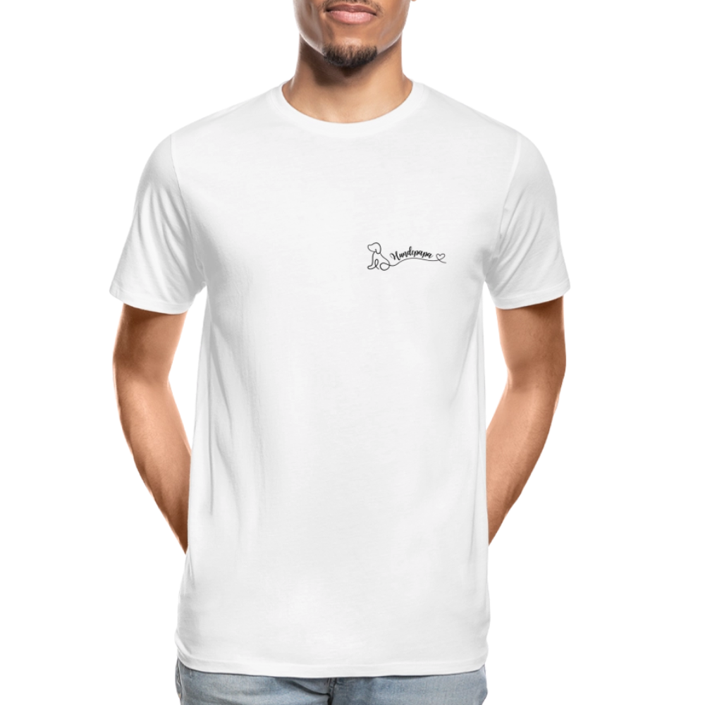 Männer Bio T-Shirt - Hundepapa - Weiß
