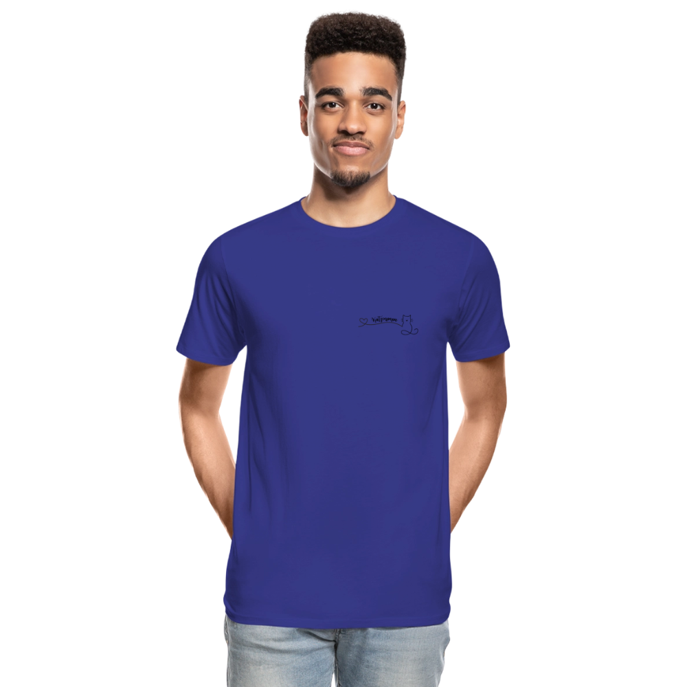 Männer Bio T-Shirt - Katzenpapa - Königsblau