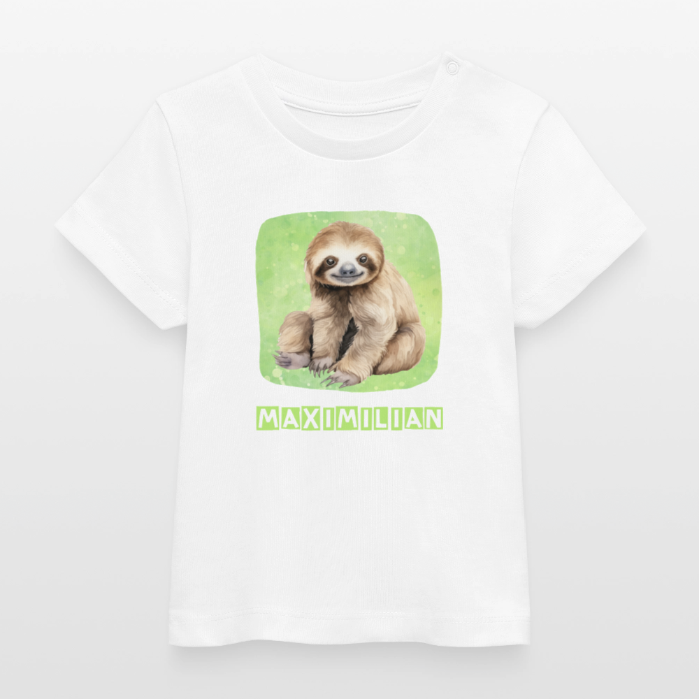 Bio-T-Shirt BABY Faultier - Weiß