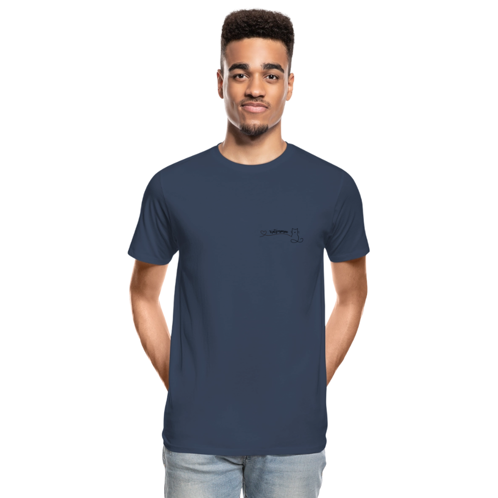 Männer Bio T-Shirt - Katzenpapa - Navy