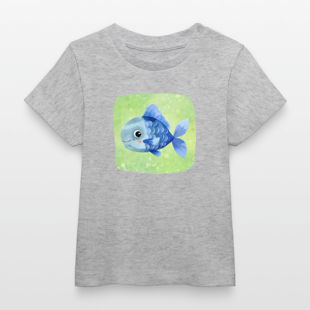 Bio-T-Shirt BABY Fisch - Grau meliert