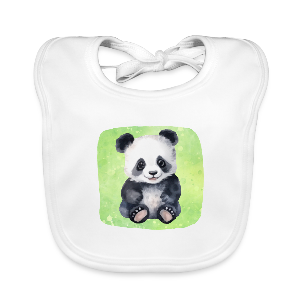 Baby Bio-Lätzchen - Baby Panda - Weiß