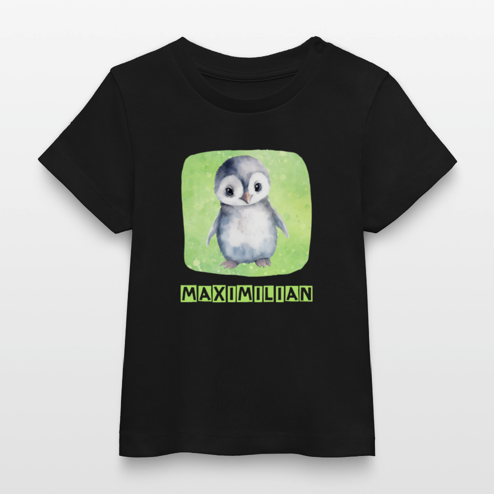 Bio-T-Shirt BABY Pinguin - Schwarz