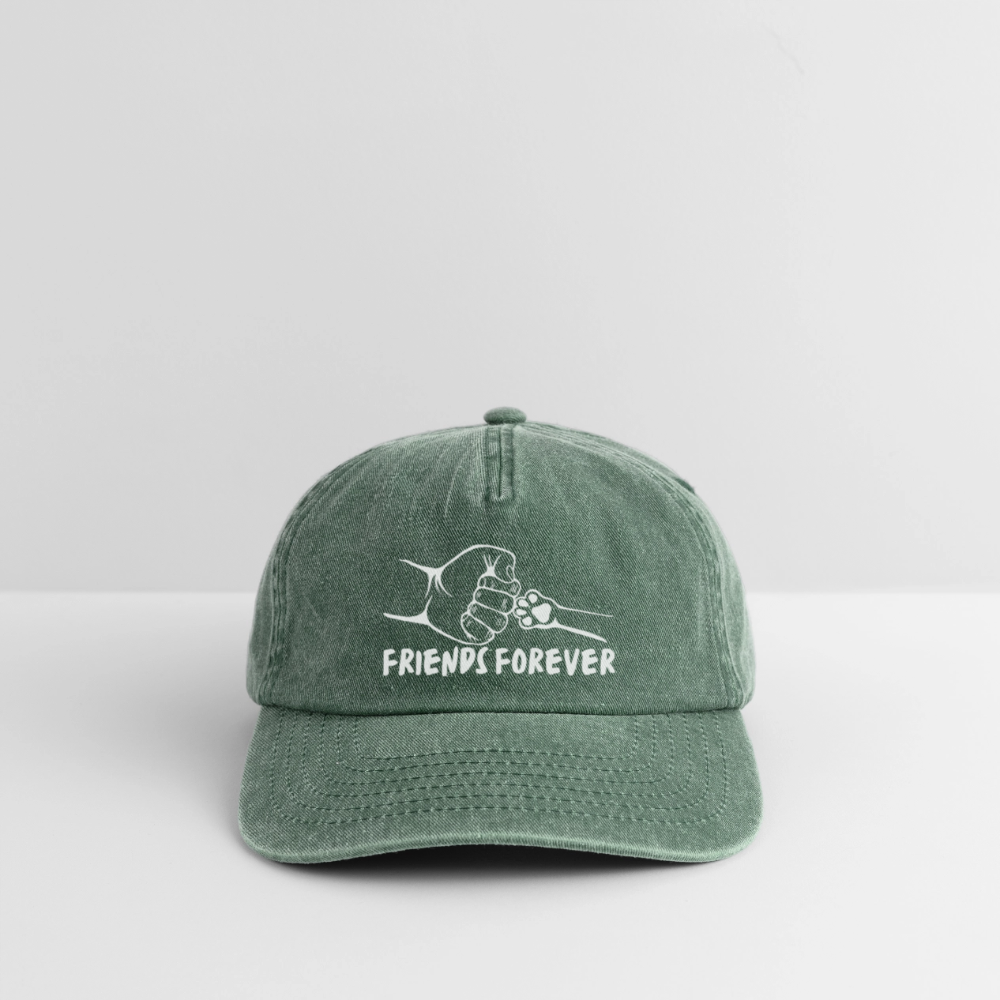 Relaxed Vintage Cap - Friends Forever - Vintage Flaschengrün