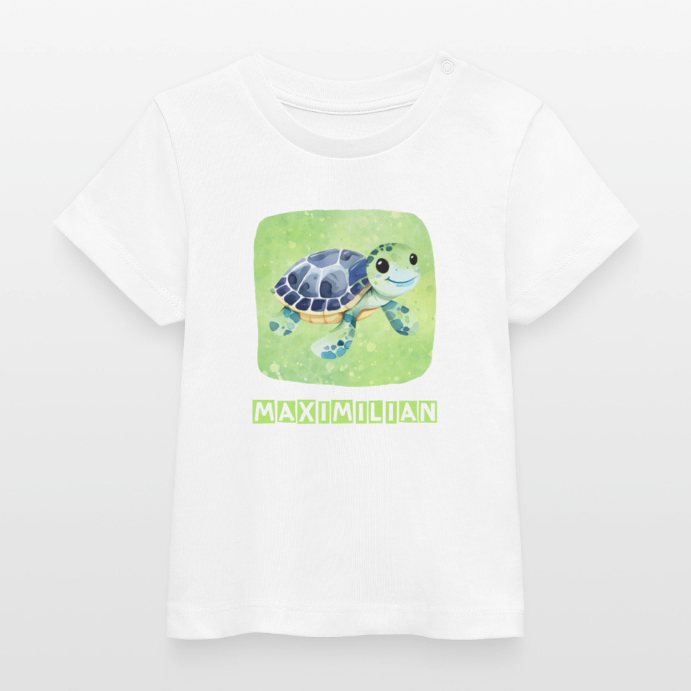 Bio-T-Shirt BABY Schildkröte - Weiß