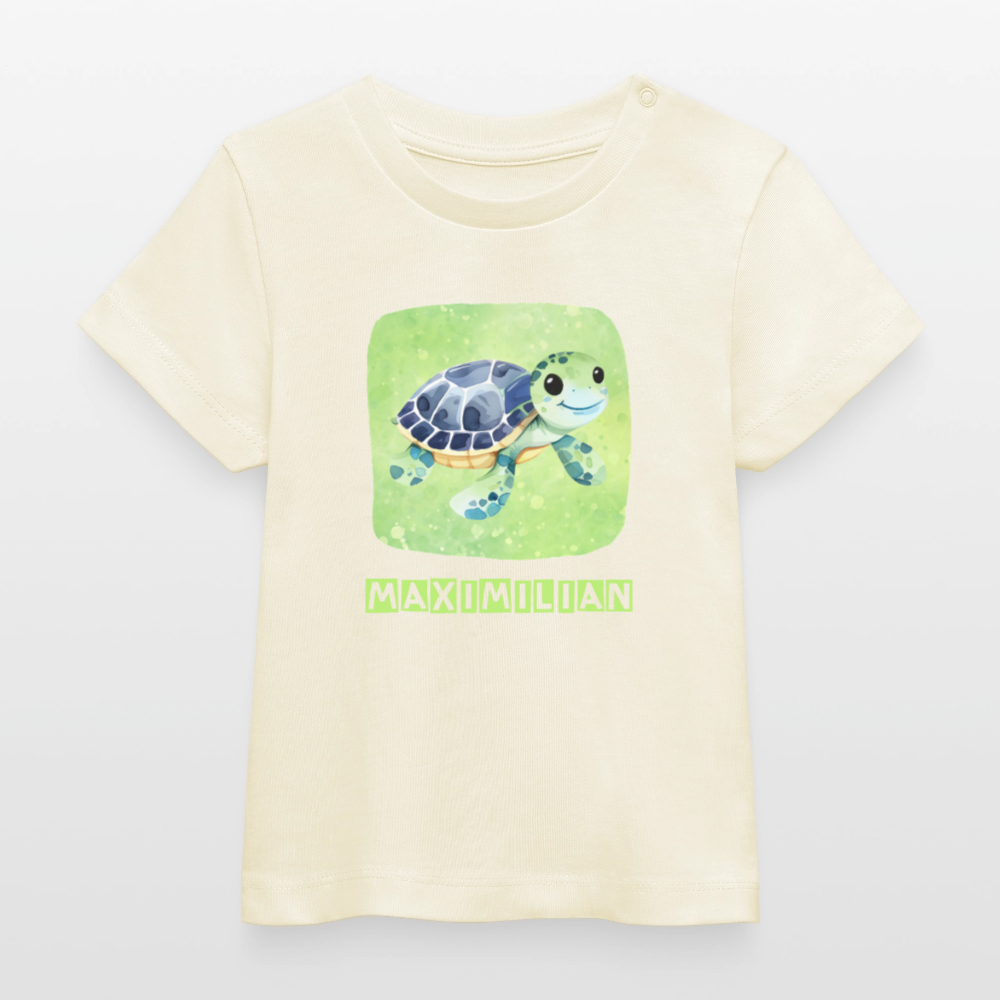 Bio-T-Shirt BABY Schildkröte - Weißgrau