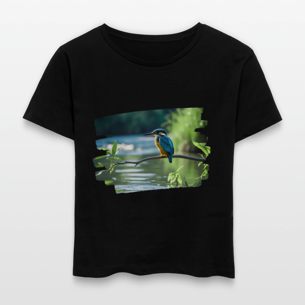 Frauen Bio-T-Shirt - Eisvogel - Schwarz