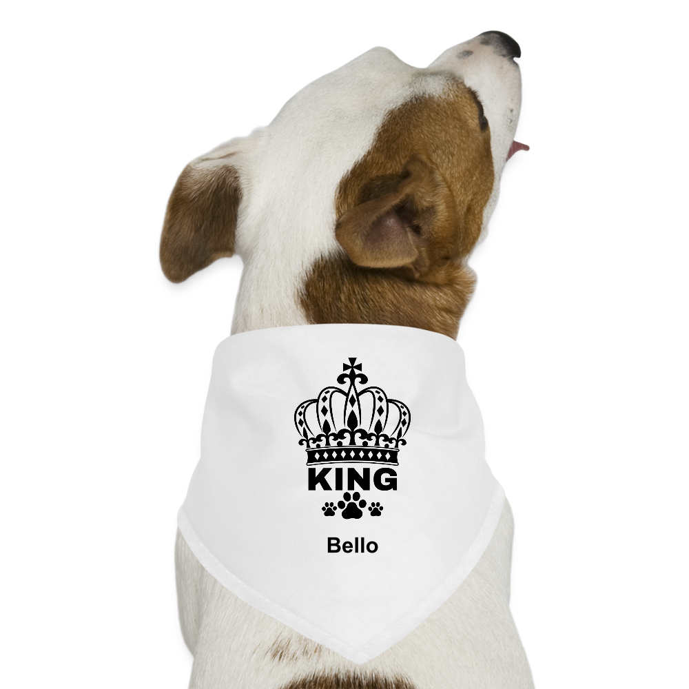 Hunde-Bandana - King - Weiß