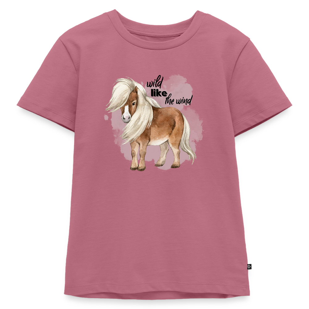 Kinder T-Shirt - wild like the wind - Mauve
