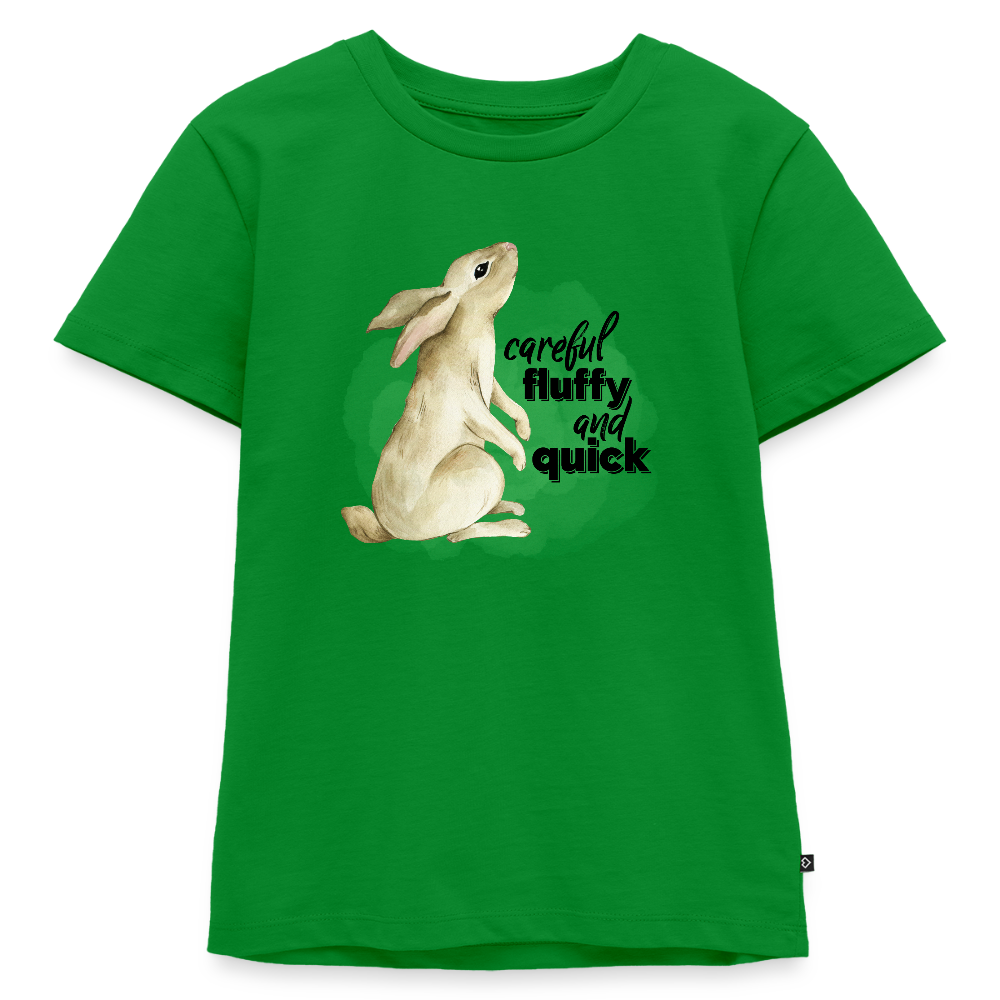 Kinder T-Shirt - careful, fluffy and quick - Grün