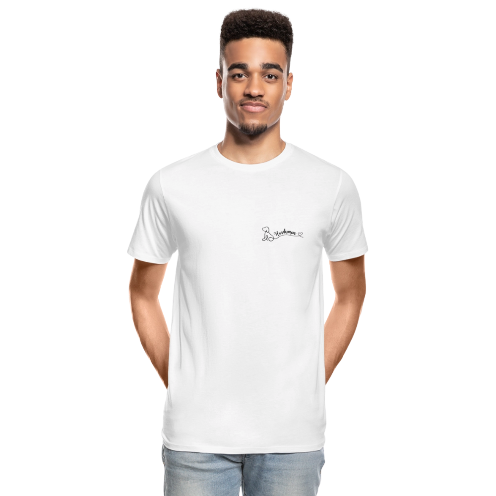 Männer Bio T-Shirt - Hundepapa - Weiß