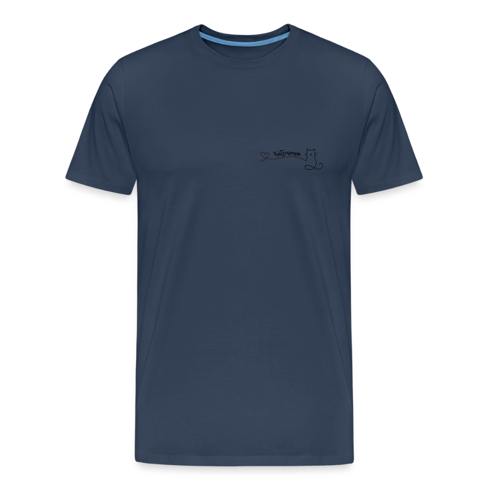 Männer Bio T-Shirt - Katzenpapa - Navy