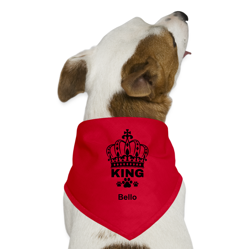 Hunde-Bandana - King - Rot