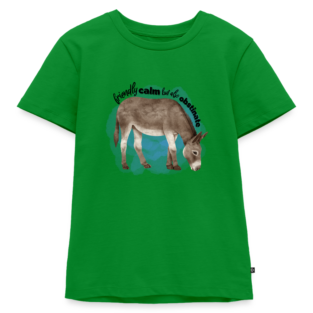 Kinder T-Shirt - friendly calm but also obstinate - Grün
