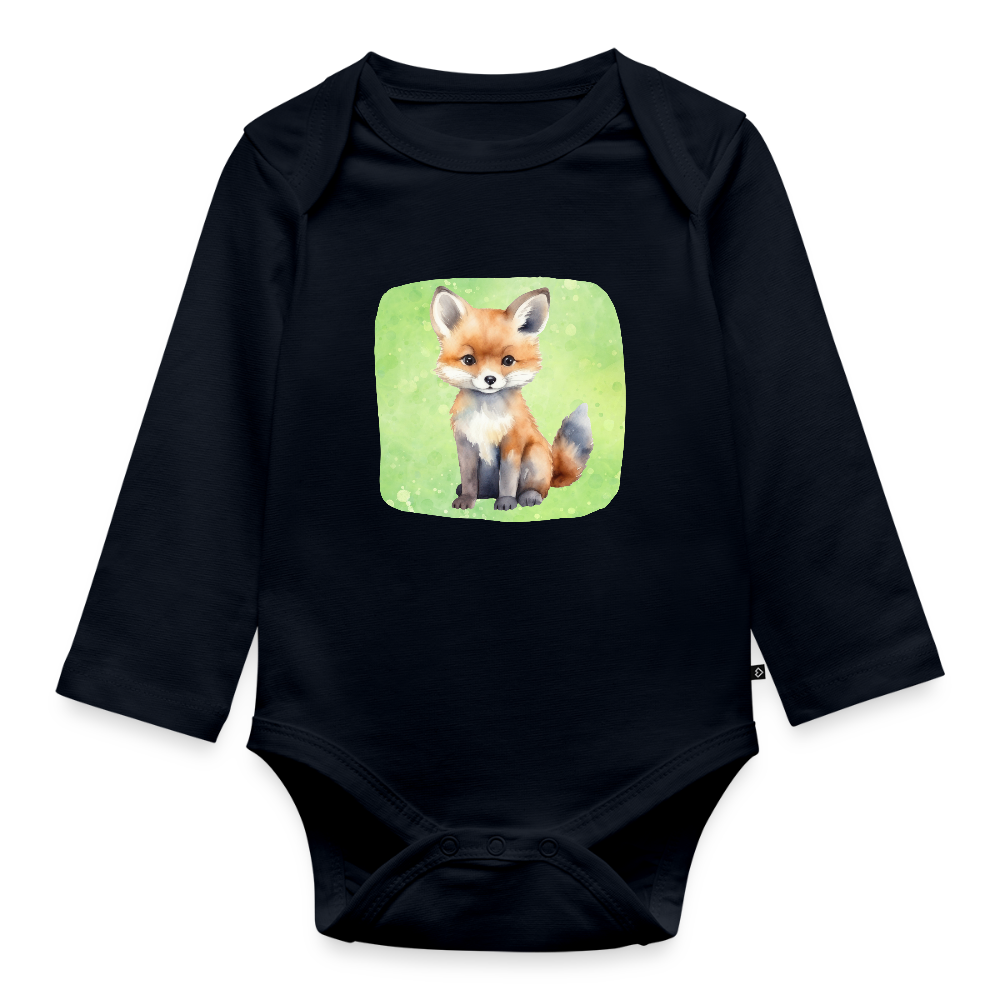 Langarmbody - Baby Fuchs - Navy