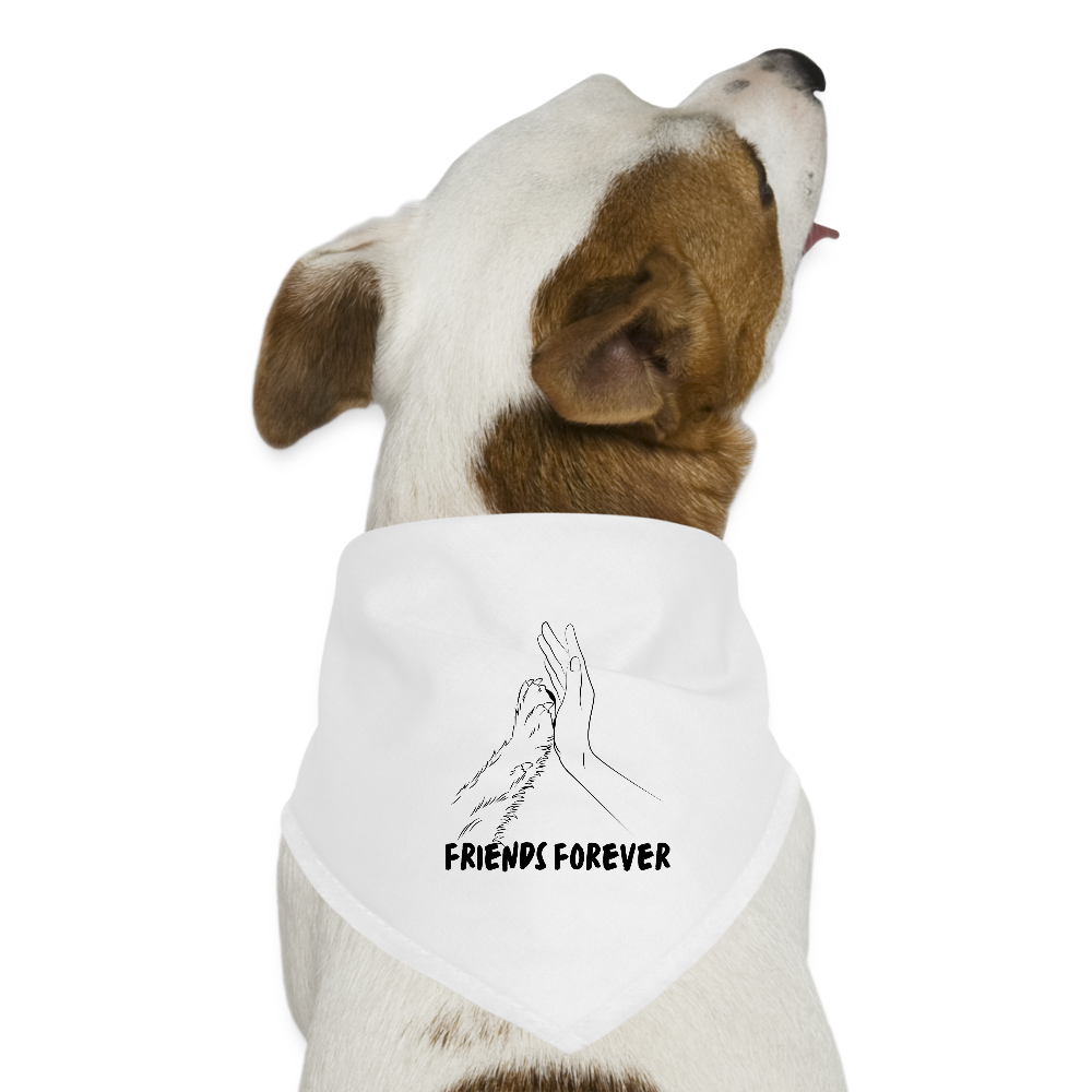 Hunde-Bandana - Friends Forever - Weiß