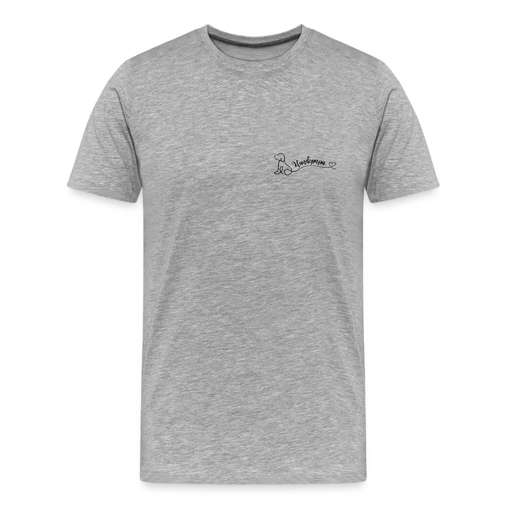 Männer Bio T-Shirt - Hundepapa - Grau meliert