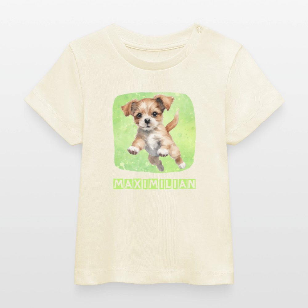 Bio-T-Shirt BABY Hund - Weißgrau
