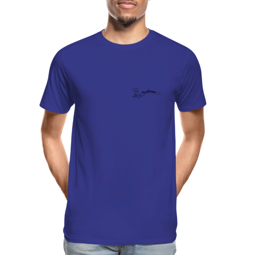 Männer Bio T-Shirt - Hundepapa - Königsblau