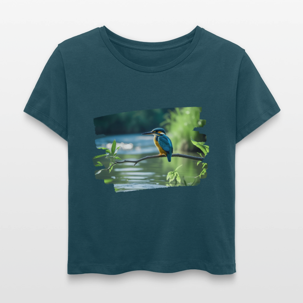 Frauen Bio-T-Shirt - Eisvogel - Dunkles Petrol