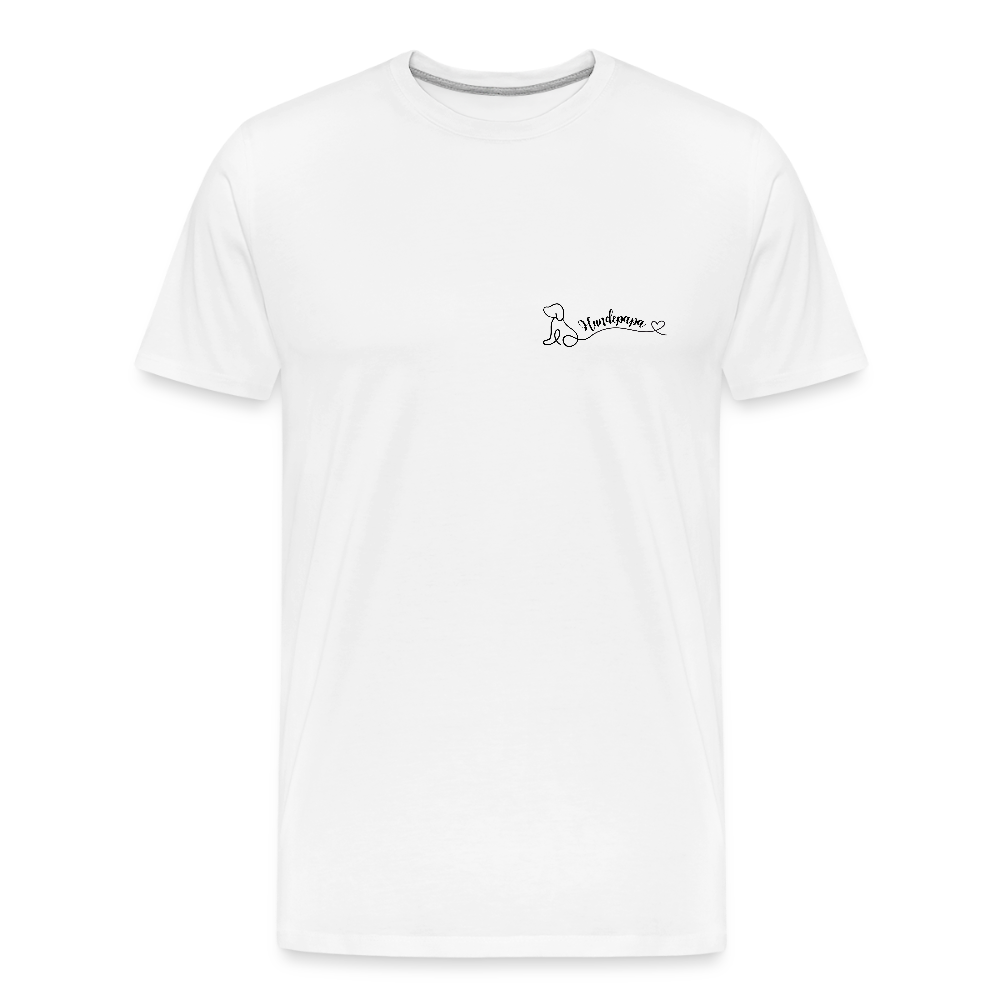 Männer Bio T-Shirt - Hundepapa - Weiß