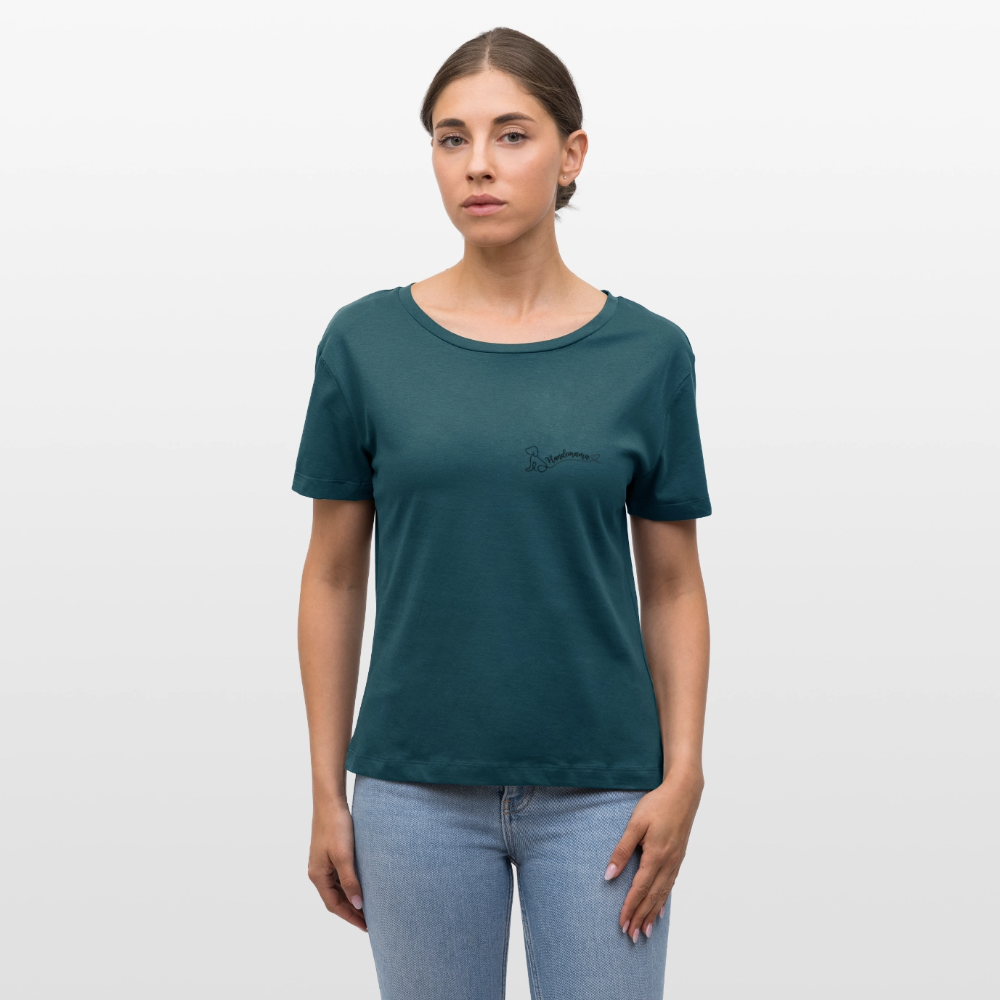 Frauen Bio-T-Shirt - Hundemama - Dunkles Petrol