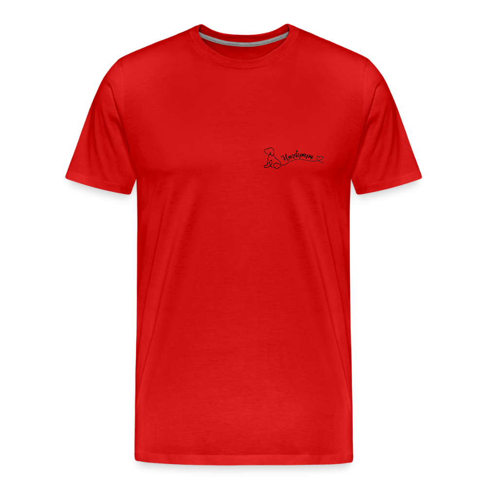 Männer Bio T-Shirt - Hundepapa - Rot