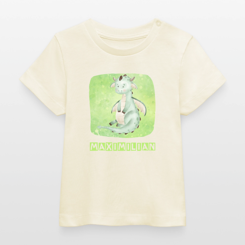 Bio-T-Shirt BABY Drache - Weißgrau