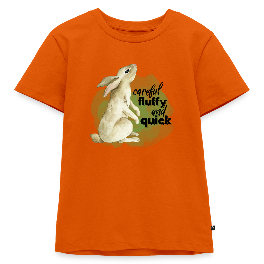 Kinder T-Shirt - careful, fluffy and quick - Orange