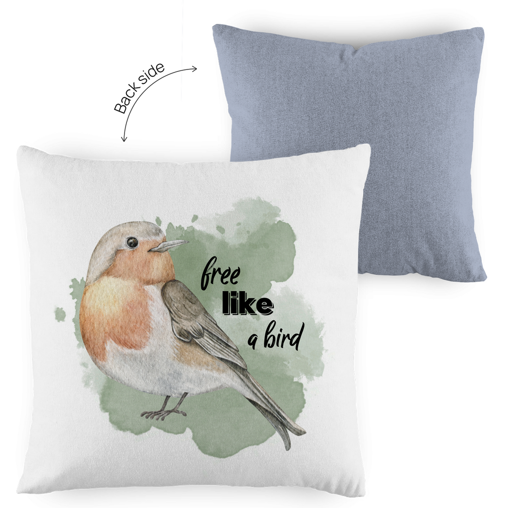 Kopfkissen zweifarbig Vogel