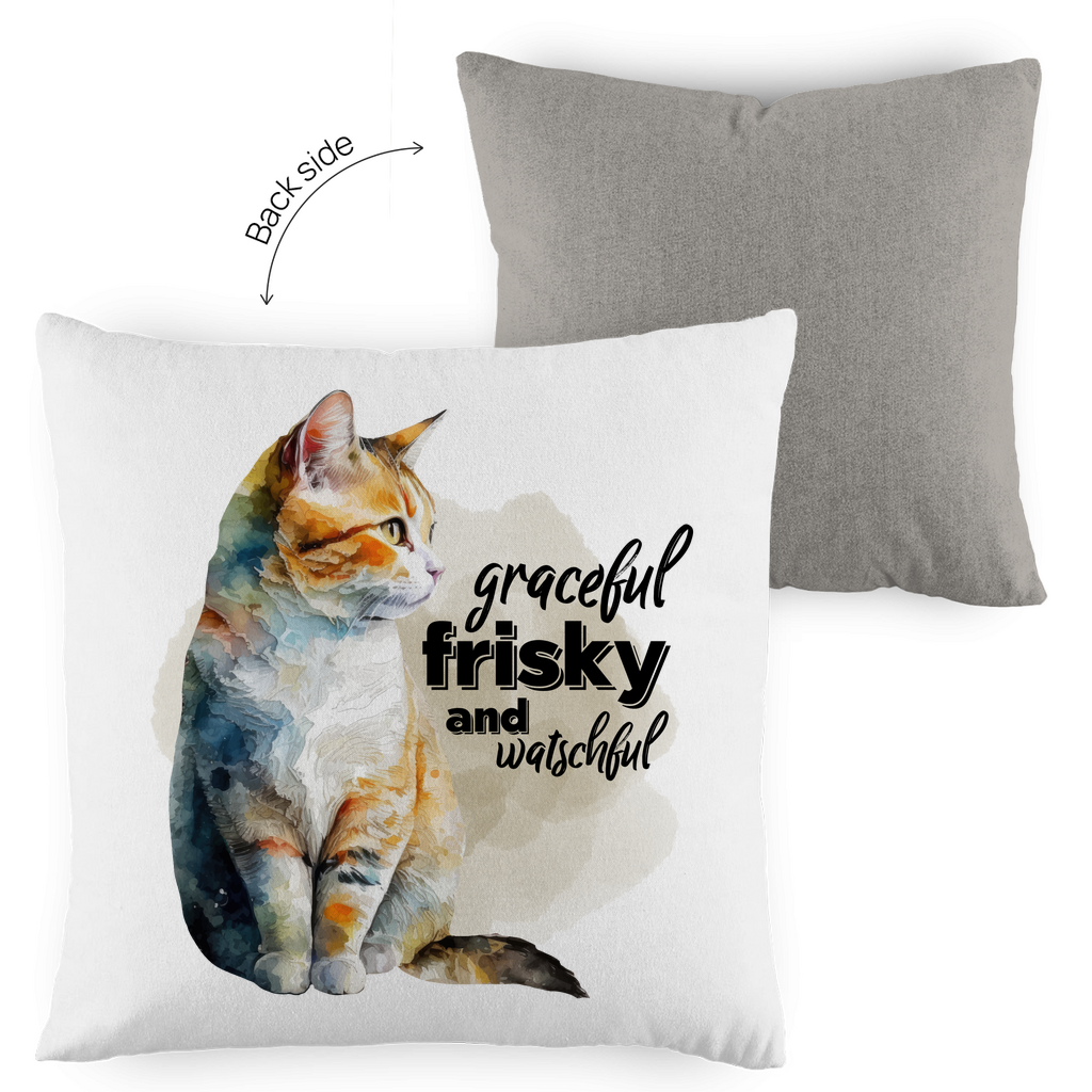 Kopfkissen zweifarbig Katze