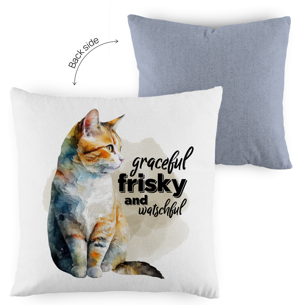 Kopfkissen zweifarbig Katze