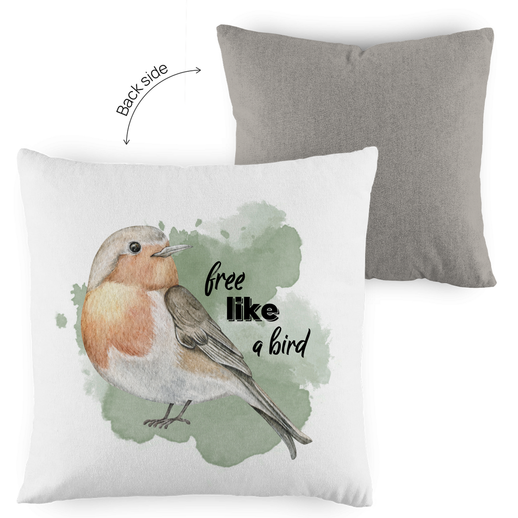 Kopfkissen zweifarbig Vogel