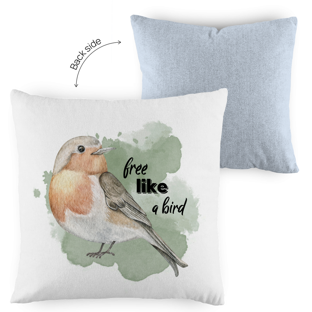 Kopfkissen zweifarbig Vogel