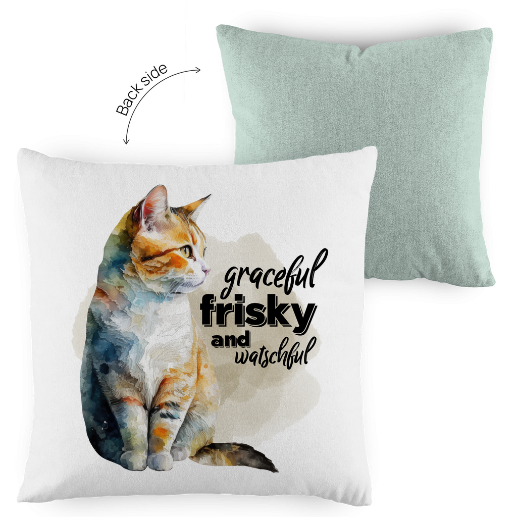 Kopfkissen zweifarbig Katze