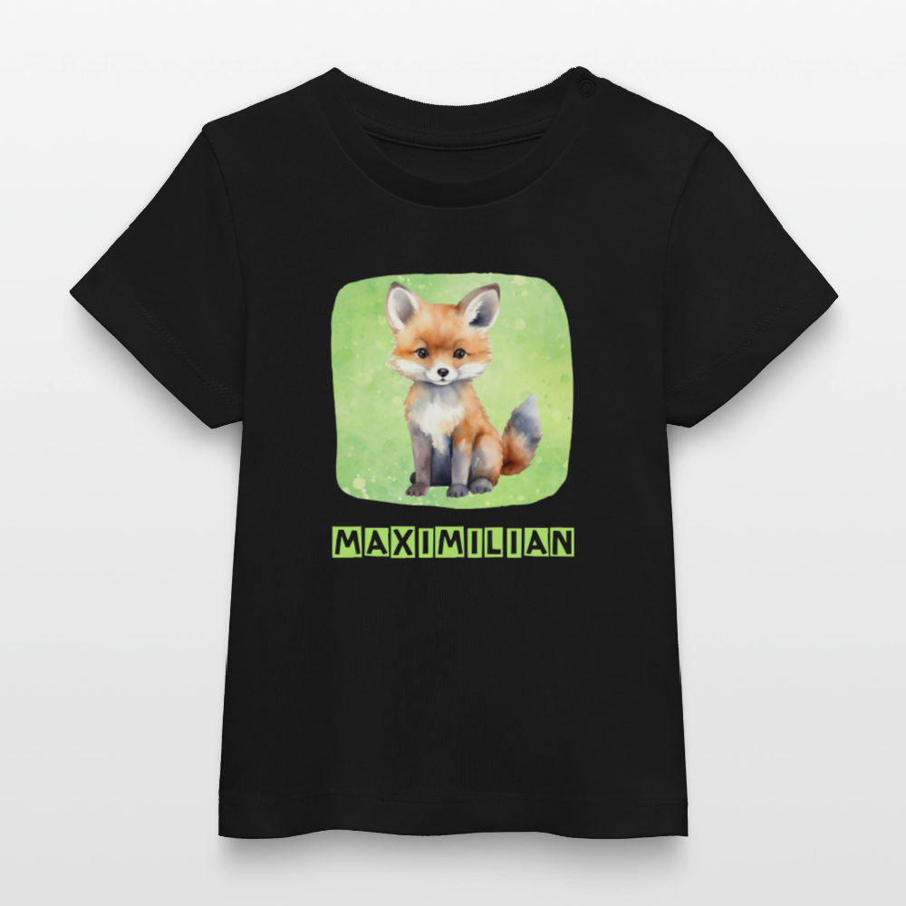 Bio-T-Shirt BABY Fuchs - Schwarz