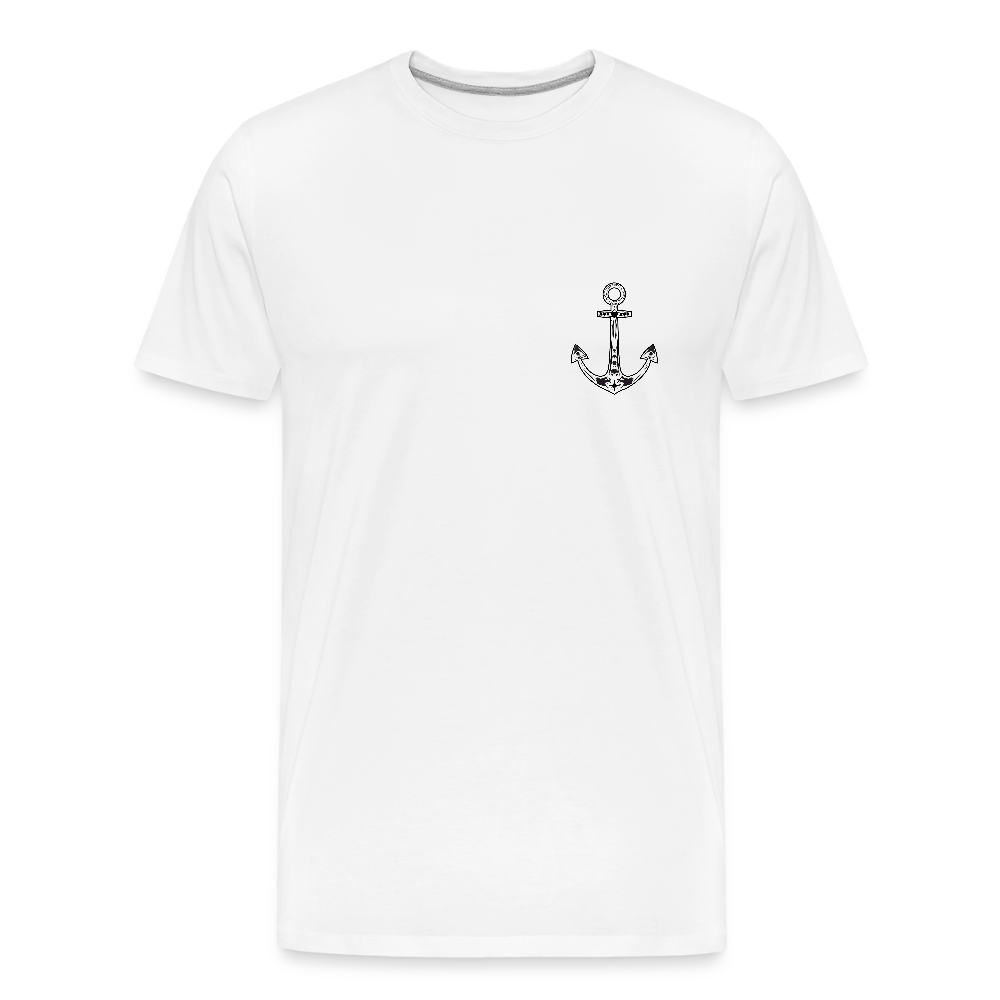 Männer Bio T-Shirt - Anker - Weiß