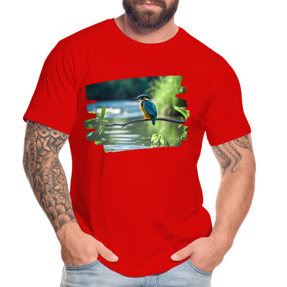 Männer Bio T-Shirt - Eisvogel - Rot