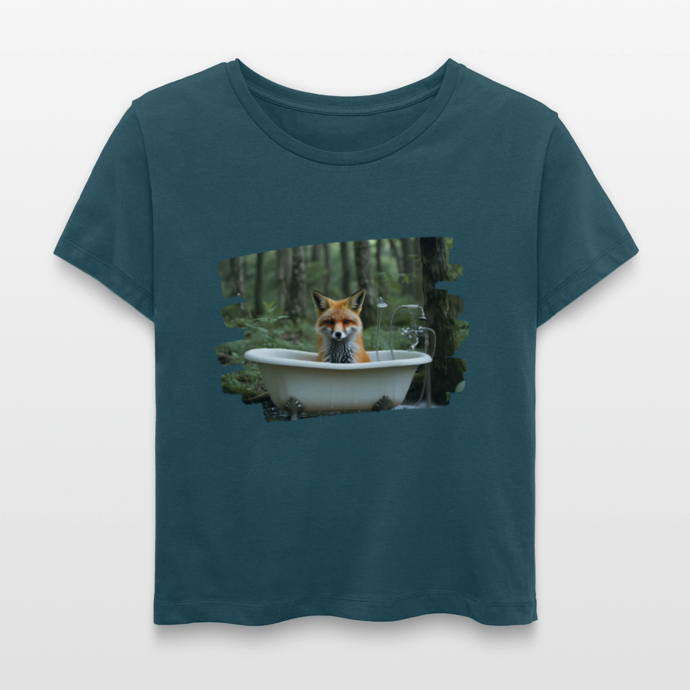 Frauen Bio-T-Shirt - Fuchs - Dunkles Petrol