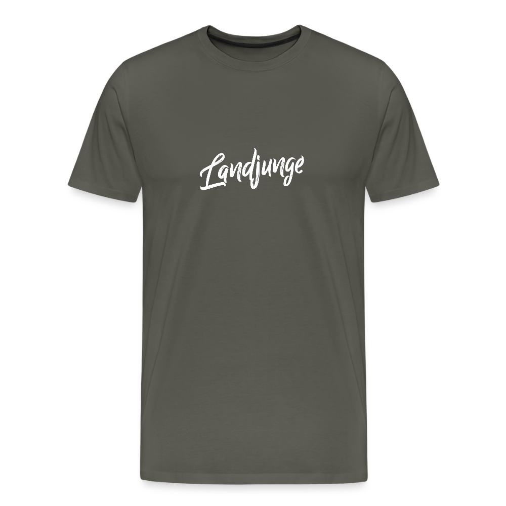 Männer BIO T-Shirt -Landjunge - Asphalt