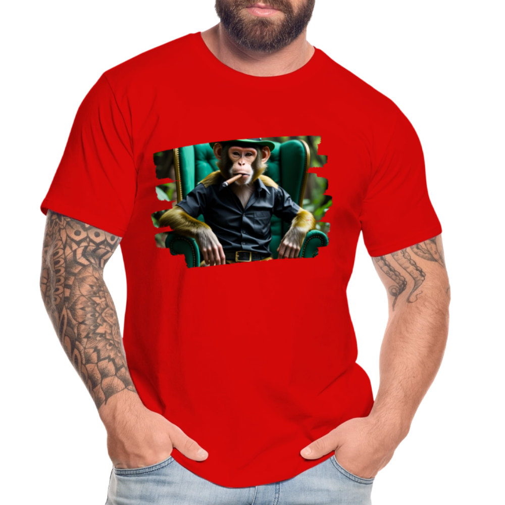 Männer Bio T-Shirt - Affe - Rot