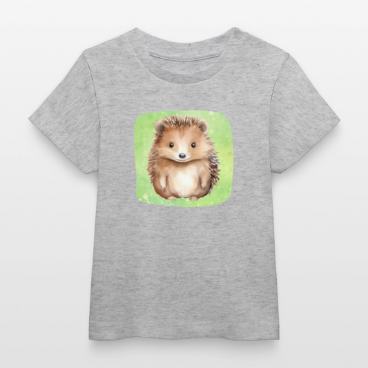 Bio-T-Shirt BABY Igel - Grau meliert