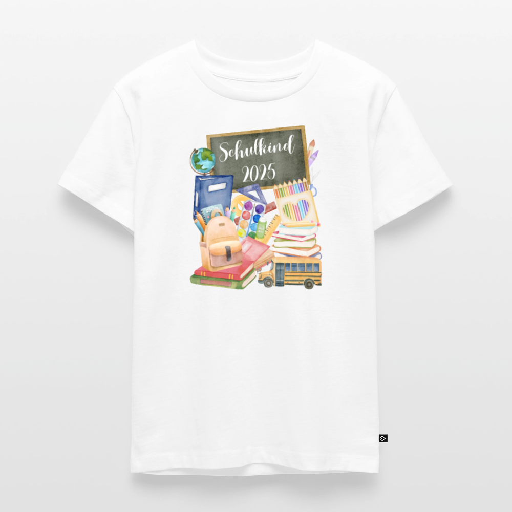 Kinder T-Shirt - Schulkind 2025 *Personalisierbar* - Weiß