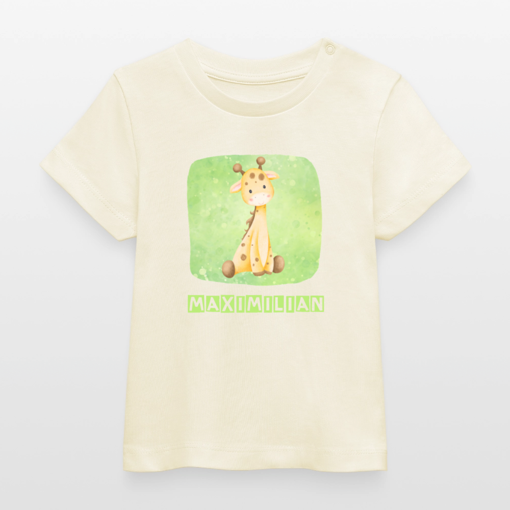 Bio-T-Shirt BABY Giraffe - Weißgrau
