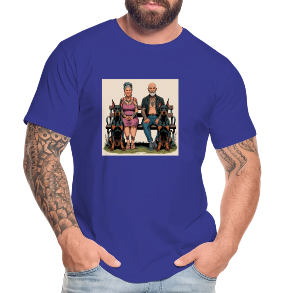 Männer Bio T-Shirt - Bank - Königsblau