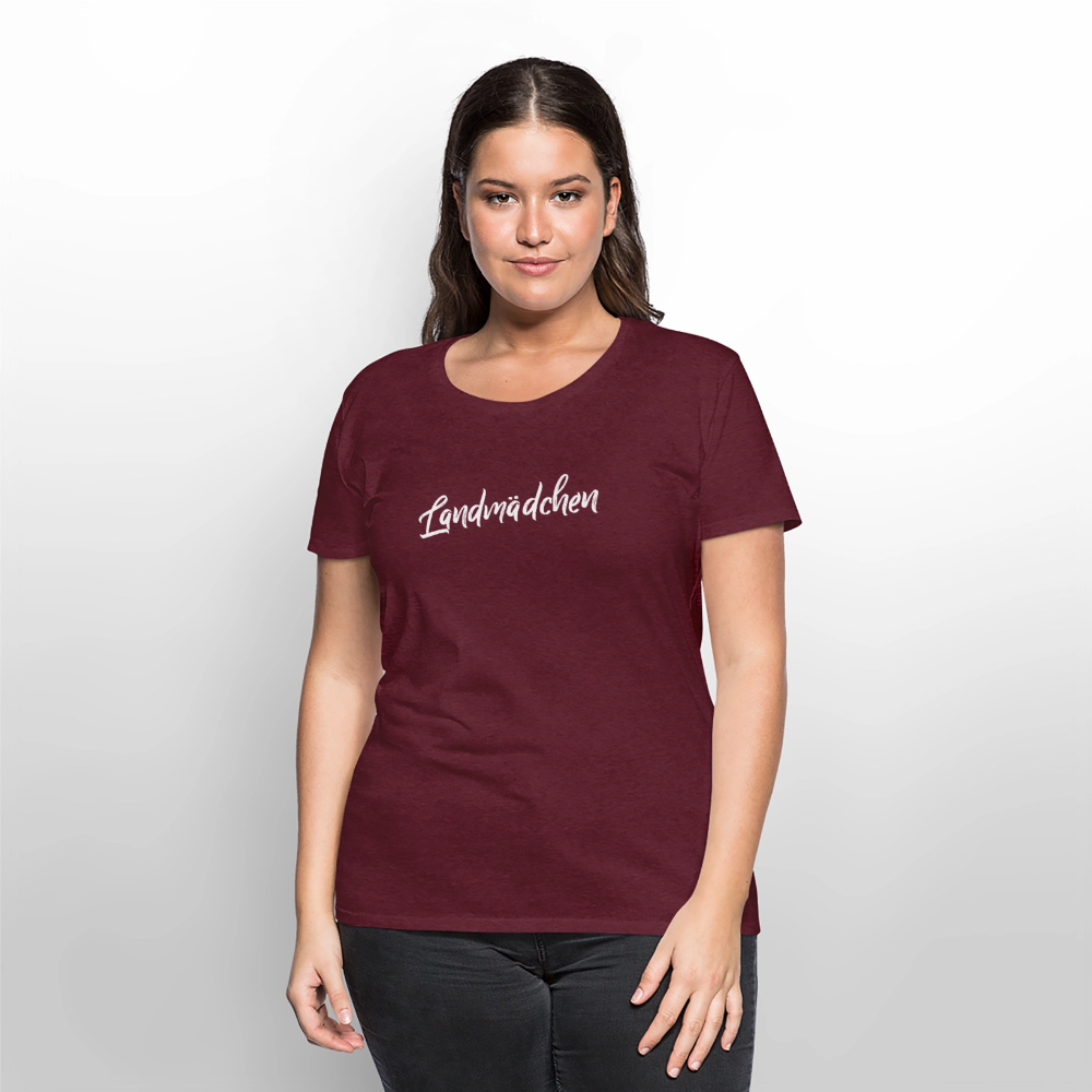 Frauen BIO T-Shirt - Landmädchen - Burgunderrot