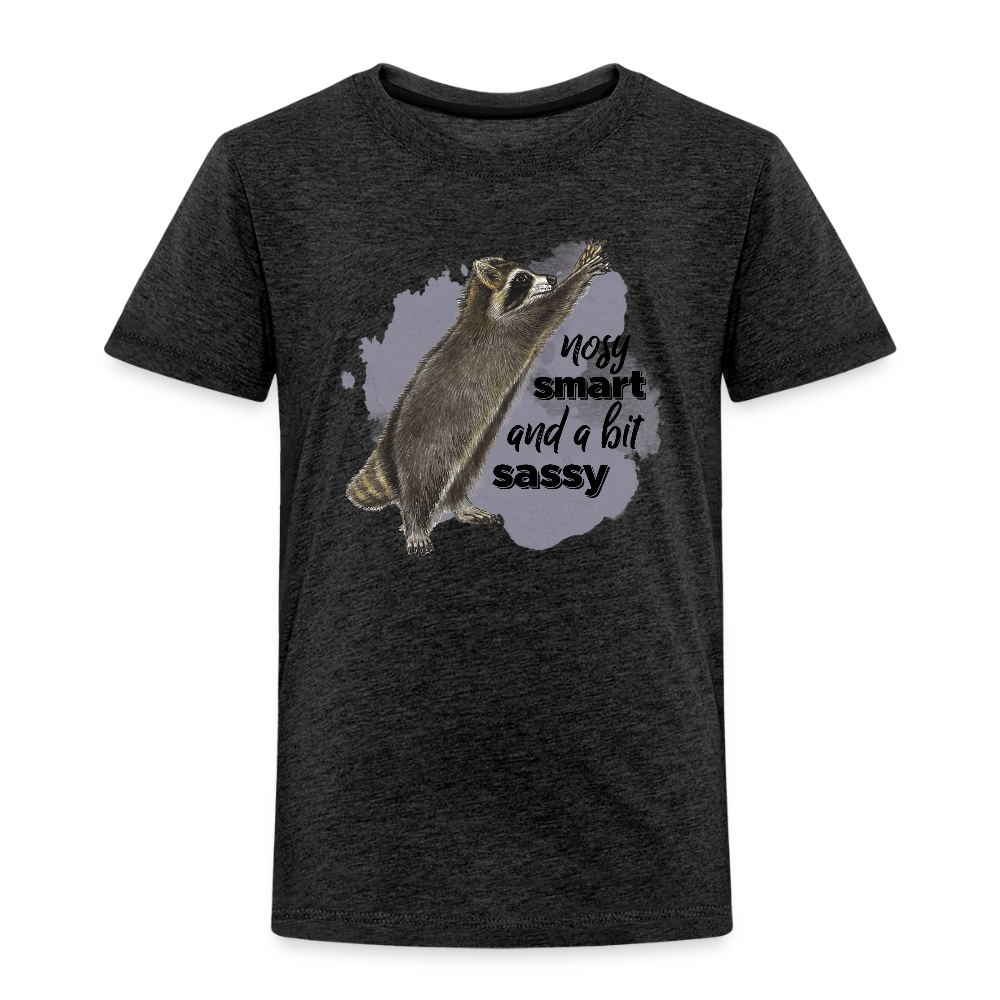 Kinder T-Shirt - nosy smart and a bit sassy - Anthrazit