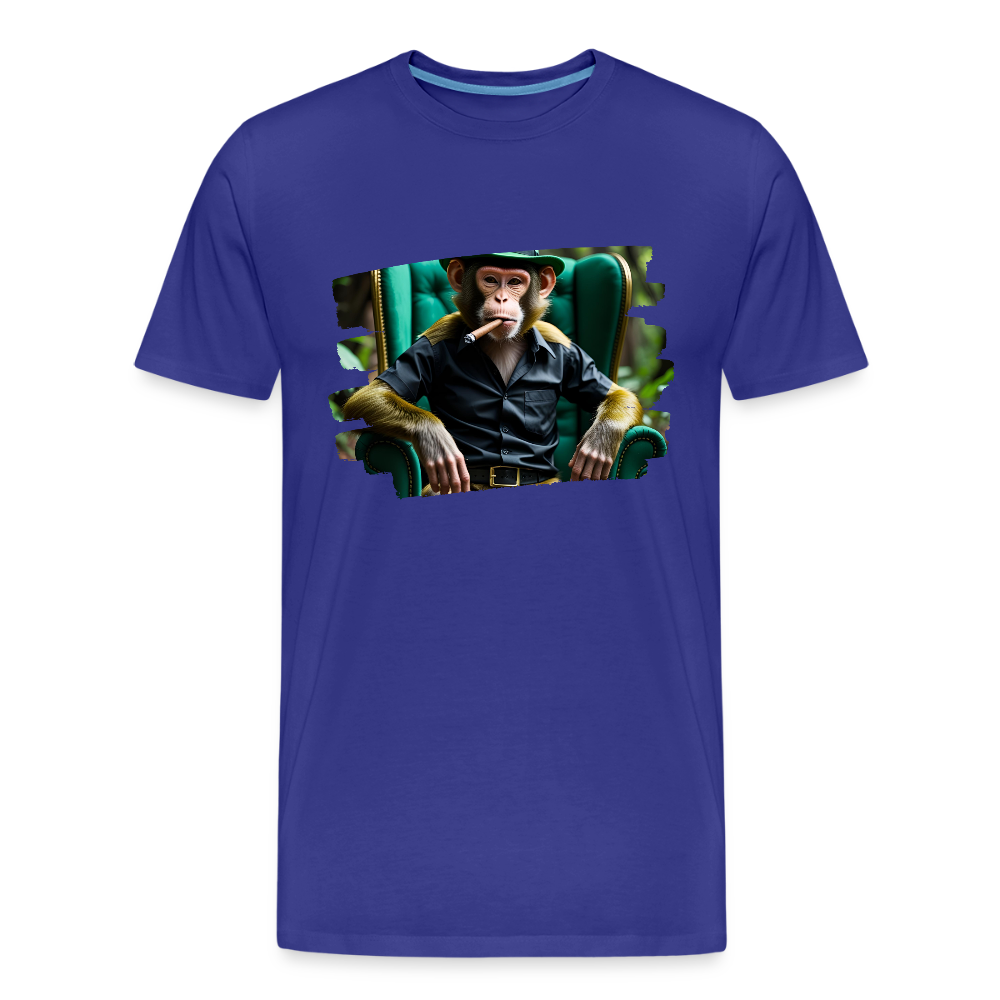 Männer Bio T-Shirt - Affe - Königsblau